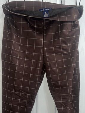 Lark & Grey Women's Brown Windowpane Leggings
